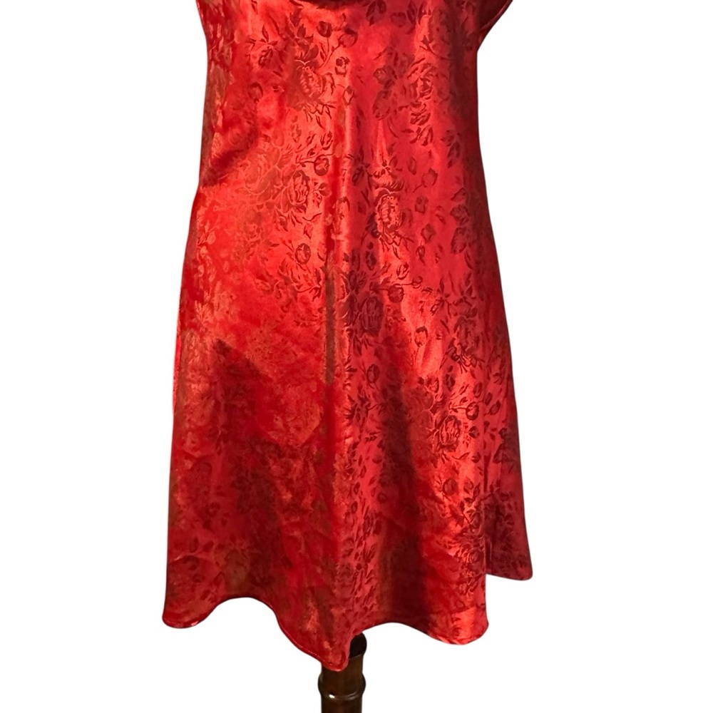 Sostanza Satin Jacquard Slip L 90s Grunge Romantic Goth Boudoir Pinup Lingerie - Picture 7 of 9